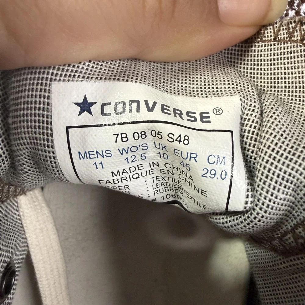 Converse Jack Purcell Shoes Mens 11 Brown Leather Canvas Sneaker w/ OG Box